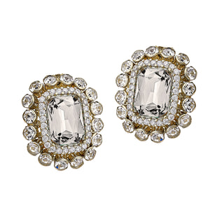 Gold earrings with crystal details - Anton Heunis