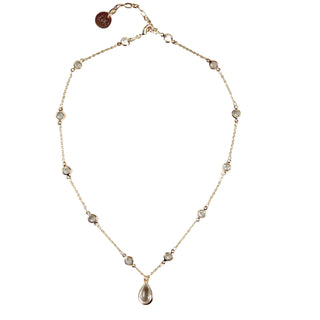 Golden necklace with crystal details and pendant - Anton Heunis