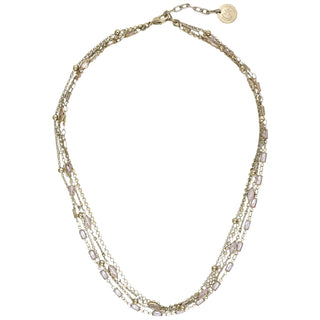 Multi-chain gold necklace with crystal details - Anton Heunis