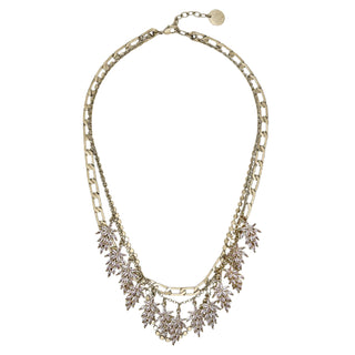 Multi-chain necklace with floral crystal charms - Anton Heunis