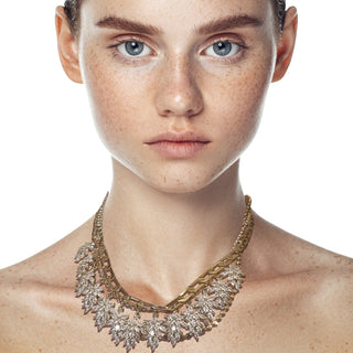 Multi-chain necklace with floral crystal charms - Anton Heunis