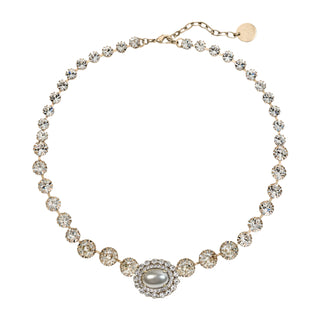 Crystal necklace with pearl centerpiece - Anton Heunis