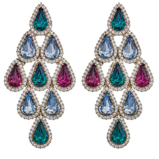 Statement diamond shape multicolor earrings - Anton Heunis