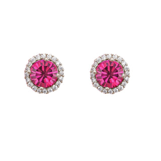 Dainty fucshia earrings with crystals - Anton Heunis
