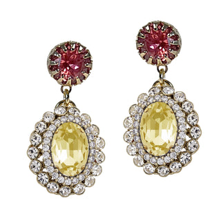 Fuchsia and yellow drop earrings - Anton Heunis