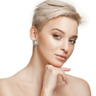 Gold earrings with crystal details - Anton Heunis