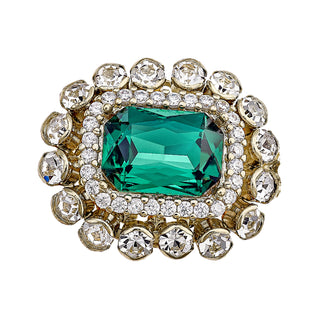 Anton Heunis - Green vintage brooch with crystals
