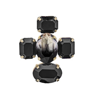 Anton Heunis - Cross elegant black brooch