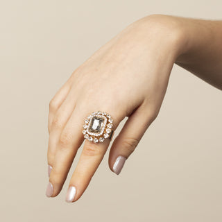 Gold ring with crystal details adjustable - Anton Heunis