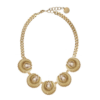 Gold necklace with shells and crystals - Anton Heunis