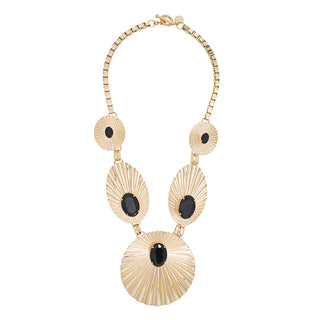 Oversize statement gold and black necklace - Anton Heunis