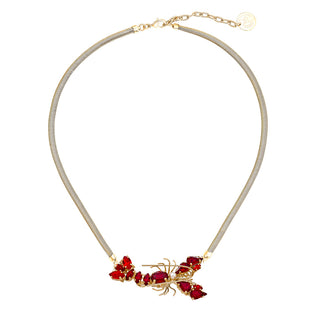 Golden chain red lobster necklace - Anton Heunis