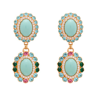 Turquoise drop earrings vintage - Anton Heunis