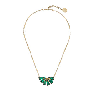 Anton Heunis - Gold necklace with green crystals