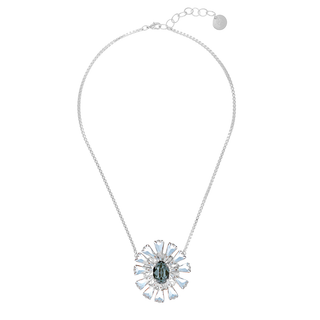 Anton Heunis - Delicate silver chain with crystal statement flower