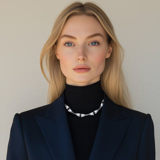 Anton Heunis - Gold and crystal sparkly triangle choker