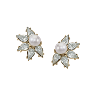 Anton Heunis - Sparkling crystal earrings with pearl detail
