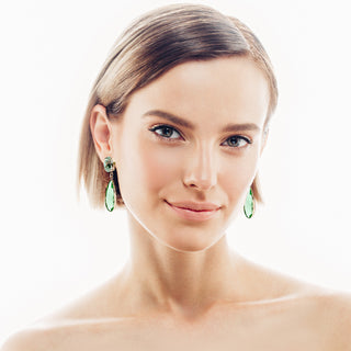 Pistachio green drop earrings - Anton Heunis