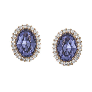 Blue button earrings with crystals - Anton Heunis