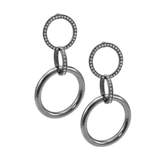Triple hoop earrings in black - Anton Heunis