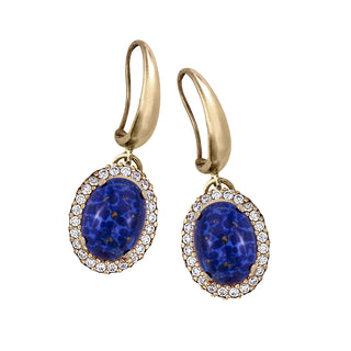 Lapislazuli drop earrings with golden hook - Anton Heunis