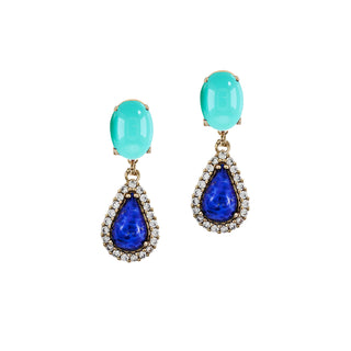 Dainty drop blue earrings - Anton Heunis