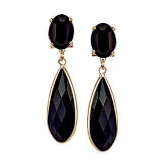 Black drop statement earrings - Anton Heunis
