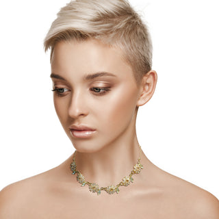 Golden chain necklace with daisy details - Anton Heunis