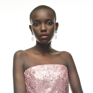 Pink and blue drop statement earrings - Anton Heunis