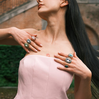 Colorful vintage statement rings - Anton Heunis