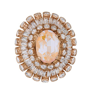 Anton Heunis - Vintage brooch with peach crystal