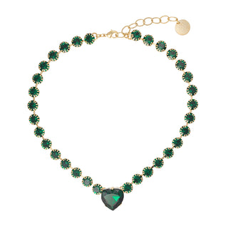 Emerald heart stone necklace - Anton Heunis