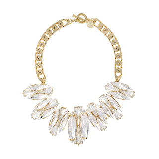 Anton Heunis - Gold necklace with chunky crystals