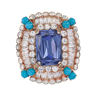 Anton Heunis - Vintage blue statement brooch