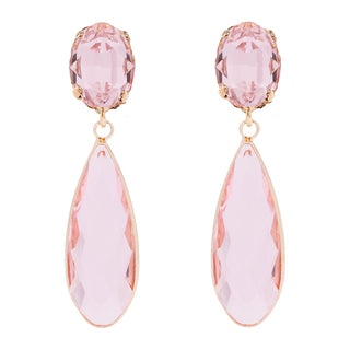 Baby pink drop statement earrings - Anton Heunis