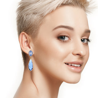 Baby blue drop statement earrings - Anton Heunis