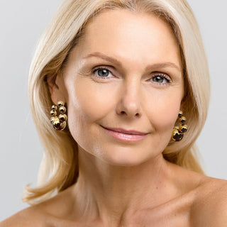 Gold bubble hoop statement earrings - Anton Heunis