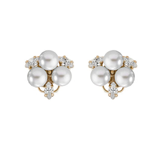 Triple pearl earrings delicate bridal jewelry - Anton Heunis