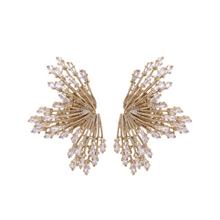 Sunburst earrings gold, sun ray earrings, sun jewelry - Anton Heunis