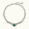 Esencia Necklace Green Silver