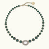 Emerald necklace with pearl centerpiece - Anton Heunis