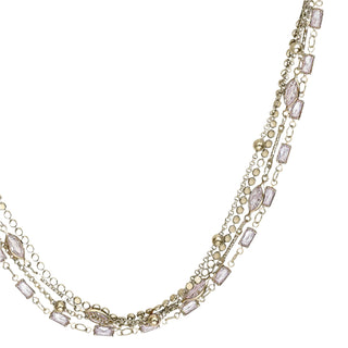 Multi-chain gold necklace with crystal details - Anton Heunis