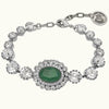 Esencia Bracelet Green Silver