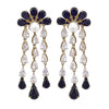 Crystal cascade statement earrings with black details - Anton Heunis