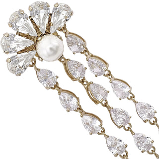 Crystal cascade statement earrings - Anton Heunis