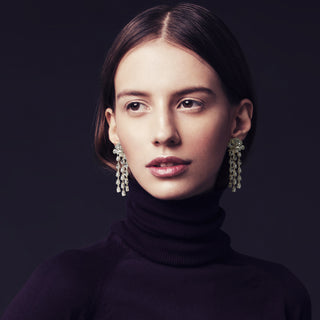 Crystal cascade statement earrings - Anton Heunis