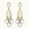 Gold geometric earrings with crystal details - Anton Heunis