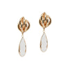 Golden knot earrings with crystal drop - Anton Heunis