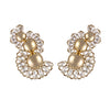 Golden statement ear climber earrings with crystals - Anton Heunis