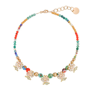 Beaded necklace with dainty crystal daisies - Anton Heunis